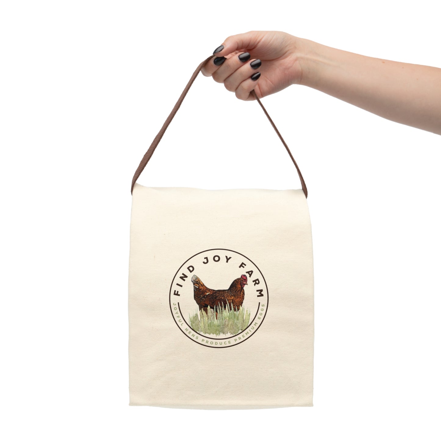 FINDJOY Farm Canvas Lunch Bag With Strap