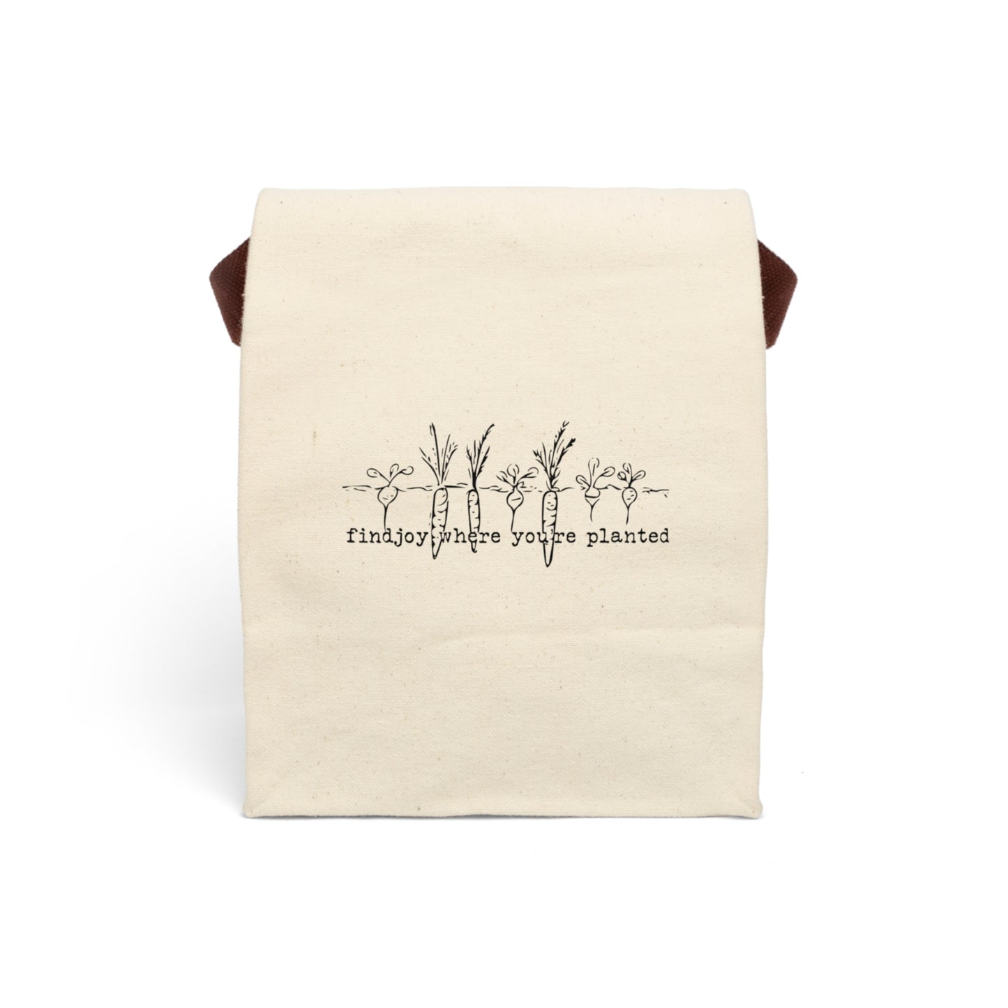 FINDJOY Where You’re Planted Canvas Lunch Bag With Strap
