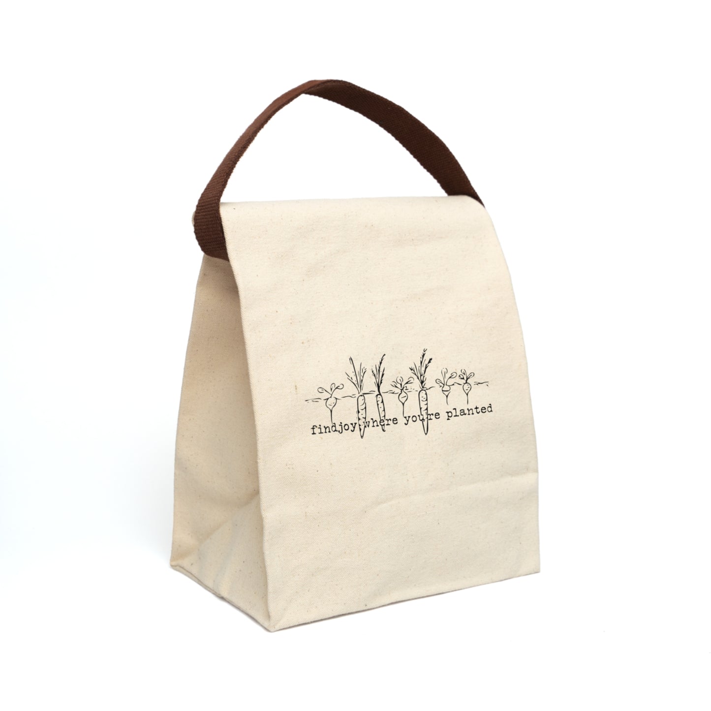 FINDJOY Where You’re Planted Canvas Lunch Bag With Strap