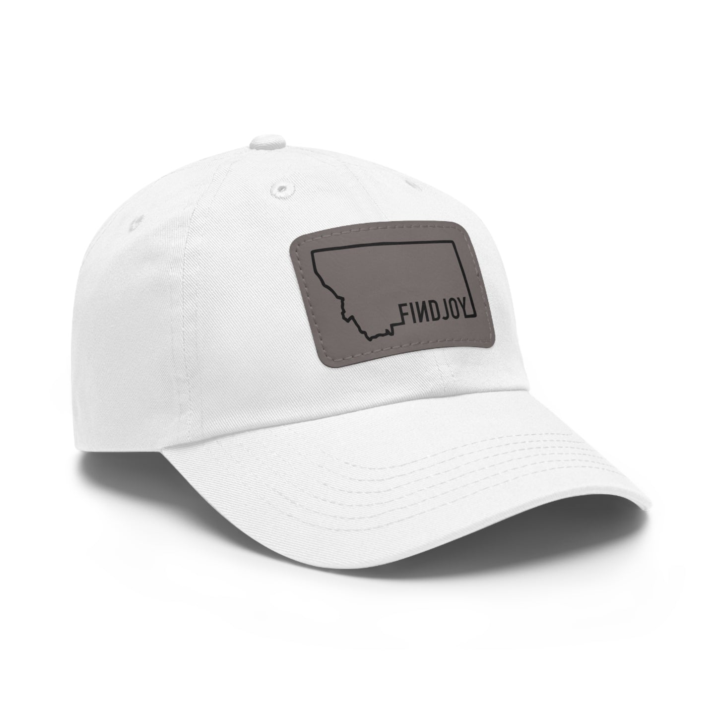FINDJOY Montana Dad Hat with Leather Patch (Rectangle)