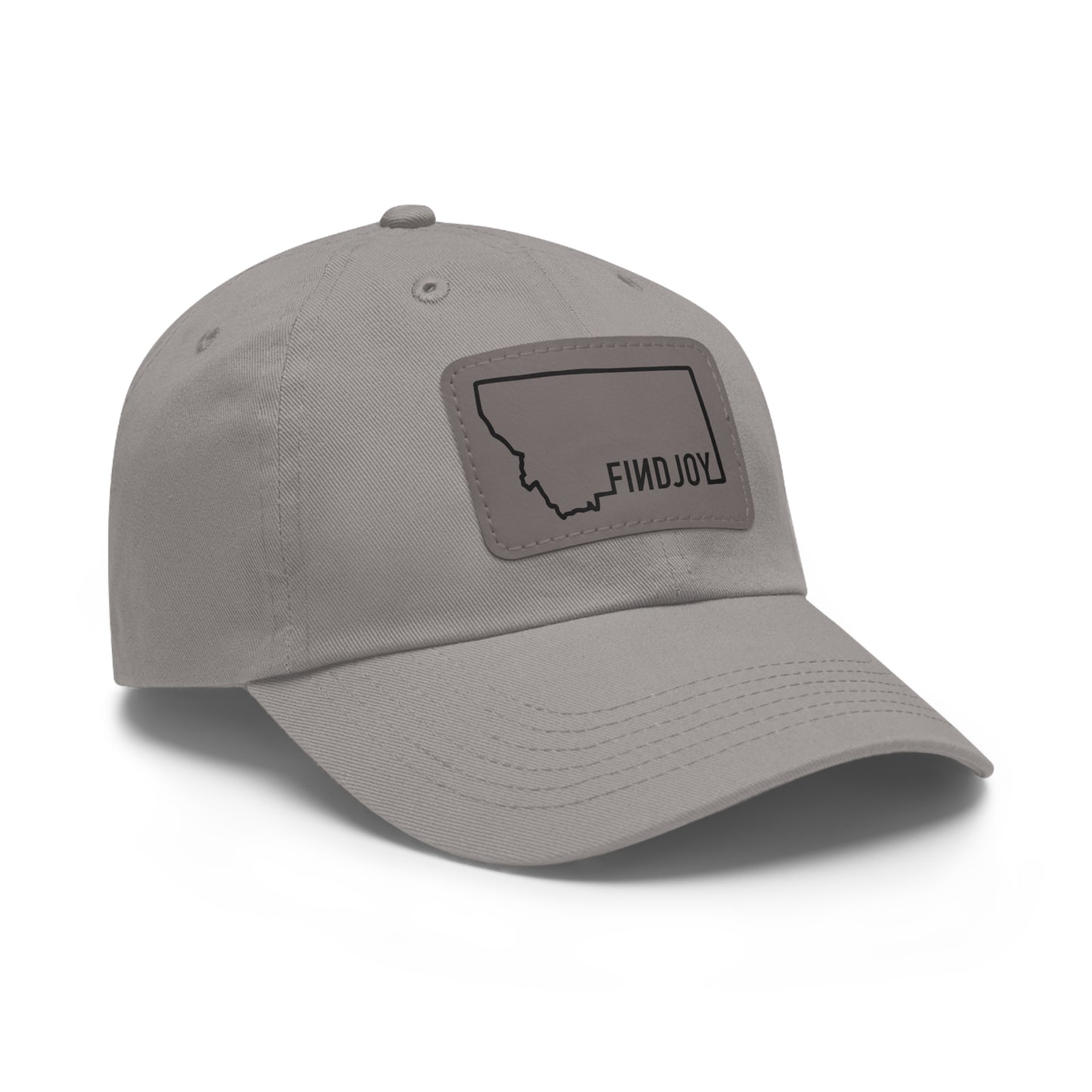 FINDJOY Montana Dad Hat with Leather Patch (Rectangle)