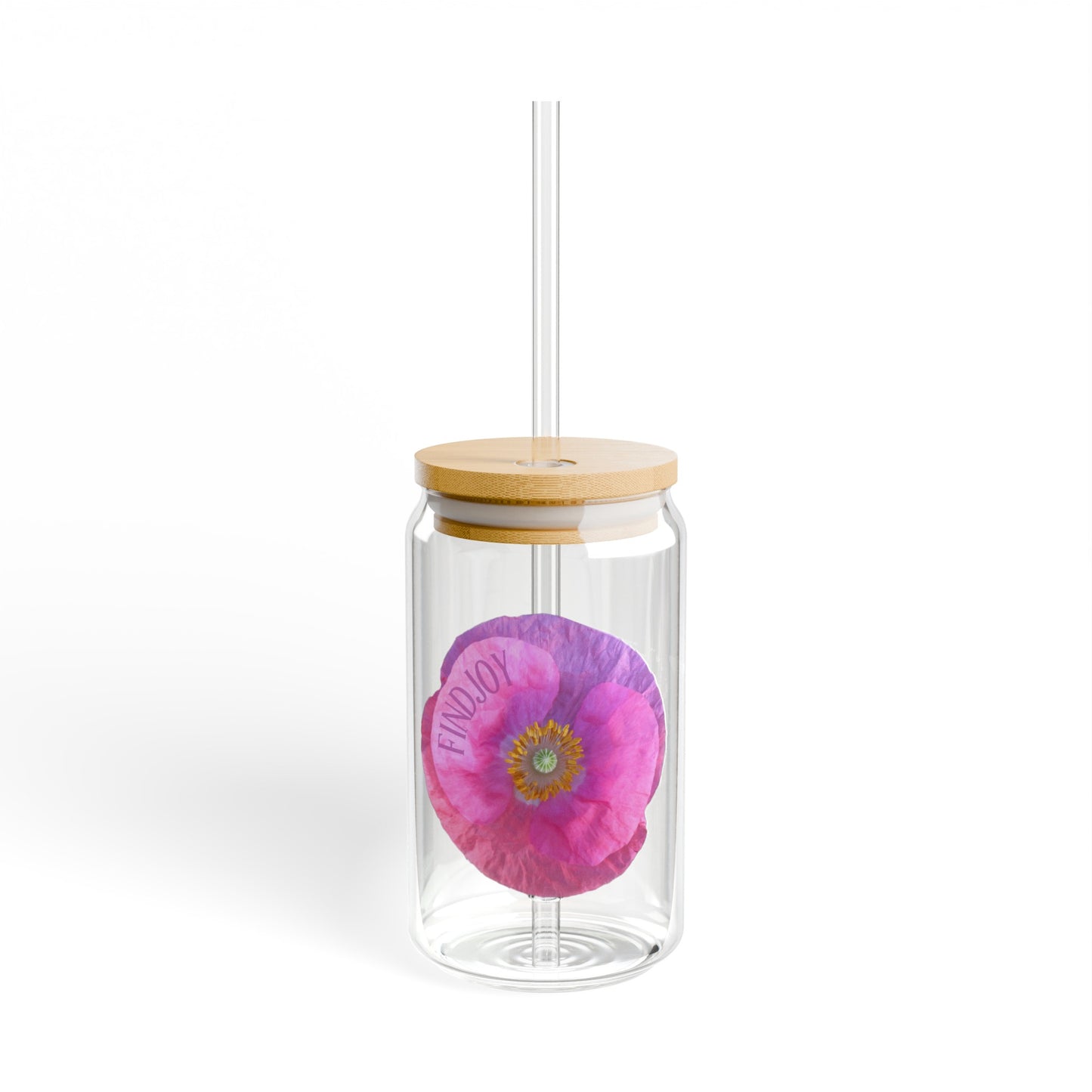 FINDJOY Flower Sipper Glass, 16oz