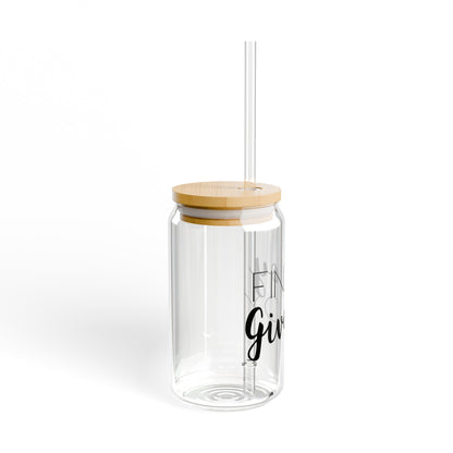 FINDJOY Give JOY Sipper Glass, 16oz